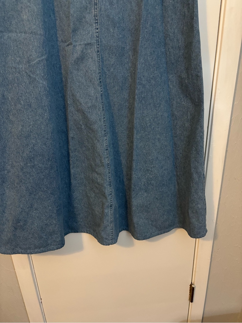Vintage Willi Smith Sleeveless Denim Midi Dress - Blue - Picture 2 of 7